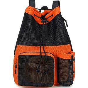 Durable Swimming String Sack with Handle for Sports Gym and Mesh Drawstring Bag